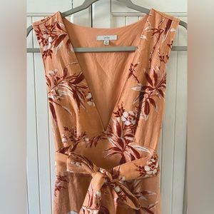 Joie Ethelda Floral Linen Midi Dress - Medium